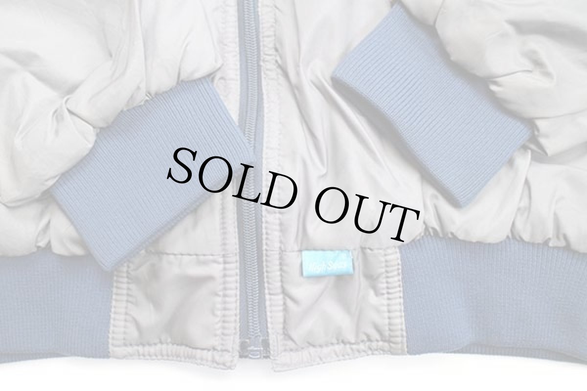 画像6: 80s High Seas Crown Royal刺繍 フリースライナー ナイロンジャケット グレー L (6)