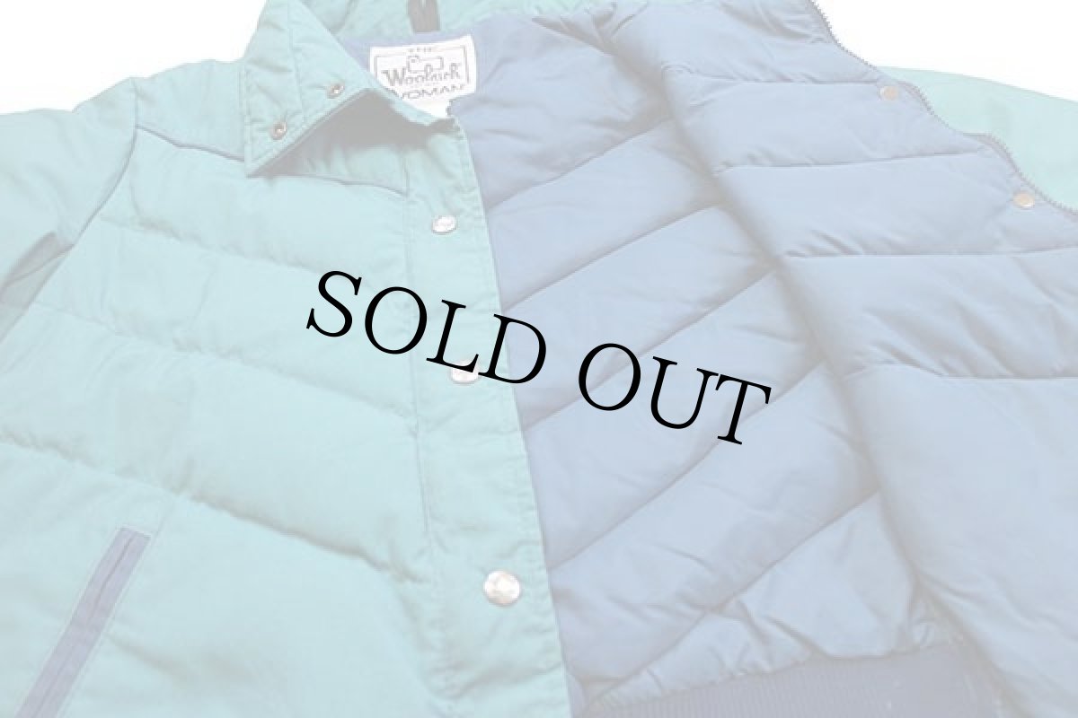 画像5: 70s Woolrichウールリッチ ナイロン ダウンジャケット エメラルドグリーン W-M (5)