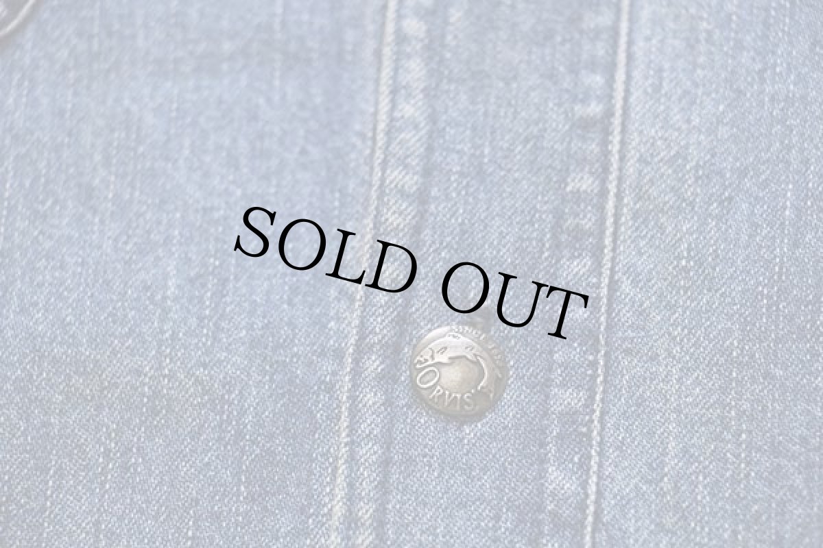 画像6: 90s ORVISオービス ネイティブ柄 ネルライナー デニムシャツ L (6)