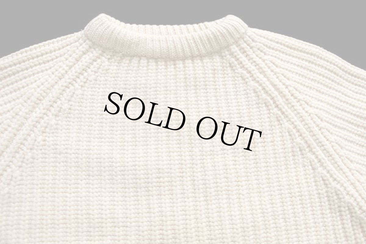 画像3: 80s 英国製 Sheepskin Warehouse 無地 ローゲージ ウールニット セーター ナチュラル (3)