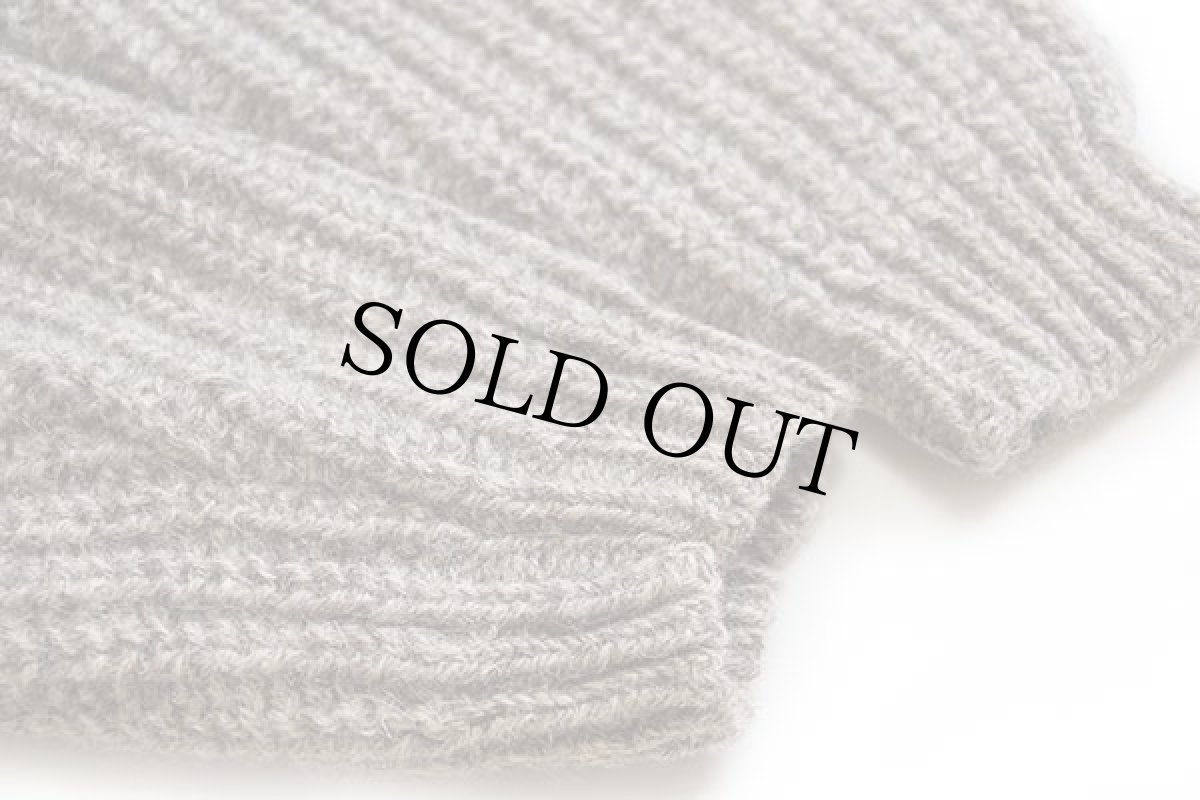 画像6: 80s Herdwick Tweed ローゲージ ウールニット セーター グレーベージュ L (6)