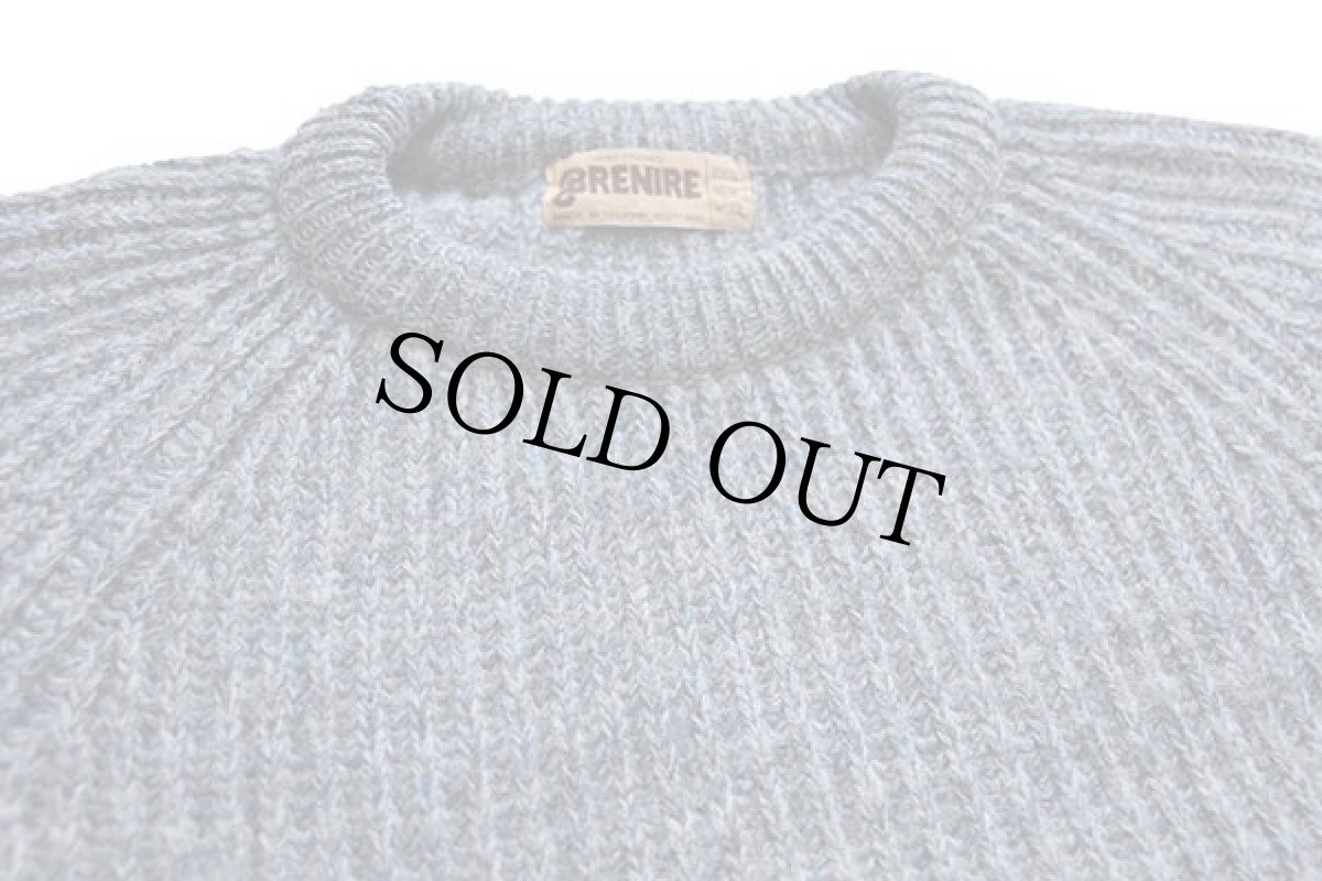 画像3: 80s スコットランド製 BRENIRE ローゲージ ウールニット セーター ミックス (3)