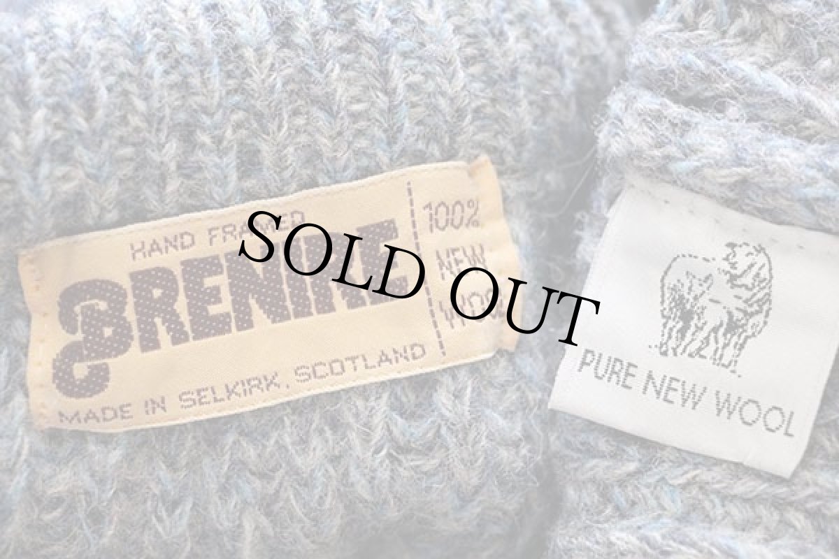 画像4: 80s スコットランド製 BRENIRE ローゲージ ウールニット セーター ミックス (4)