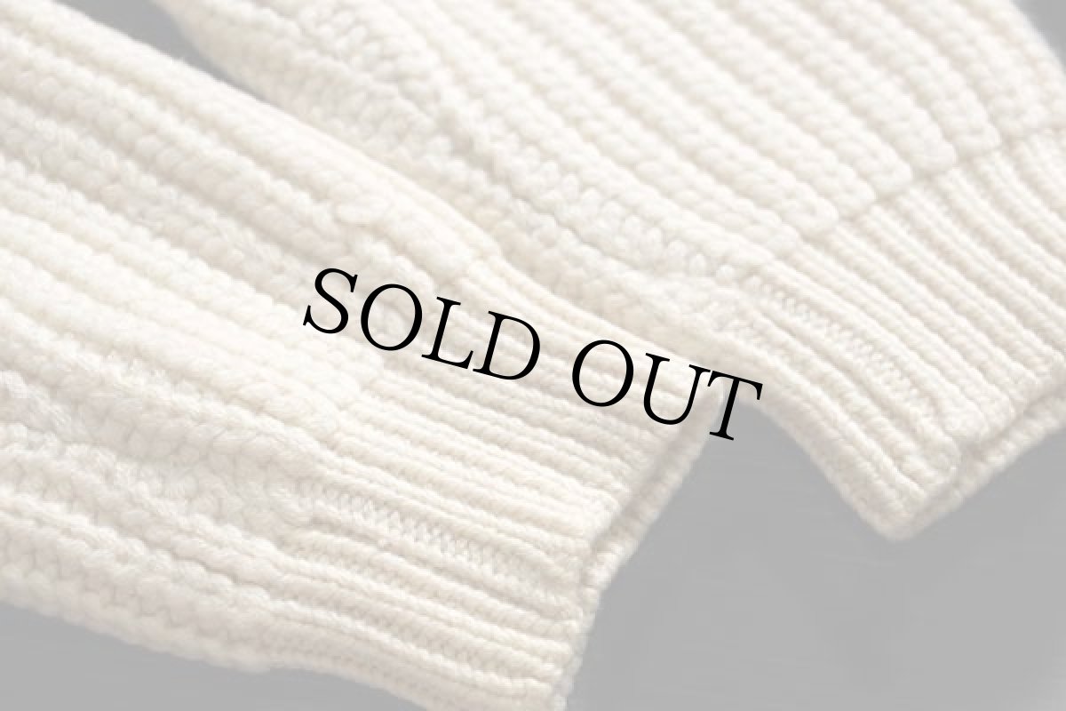 画像6: 80s 英国製 Sheepskin Warehouse 無地 ローゲージ ウールニット セーター ナチュラル (6)