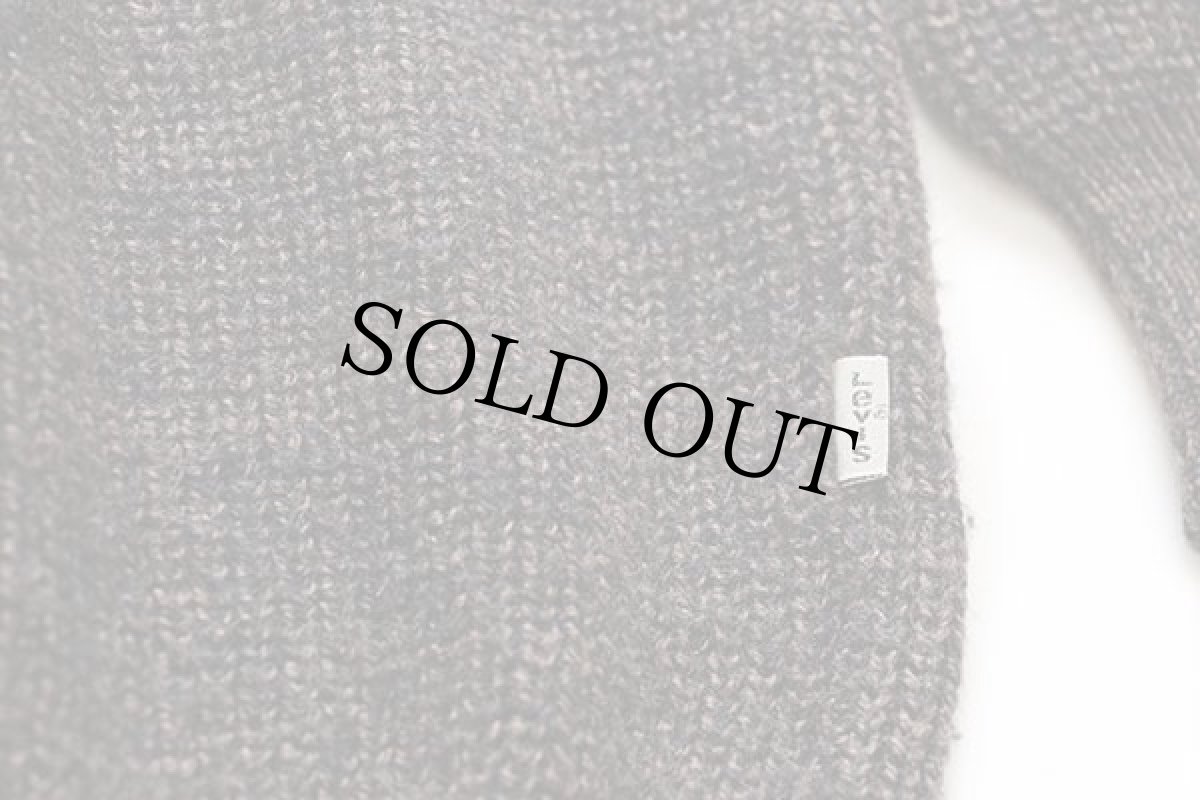 画像5: 80s イタリア製 Levi'sリーバイス ライン入り ローゲージ アクリル×ウール×モヘヤ×アルパカニット セーター 焦げ茶 XL★ユーロ (5)