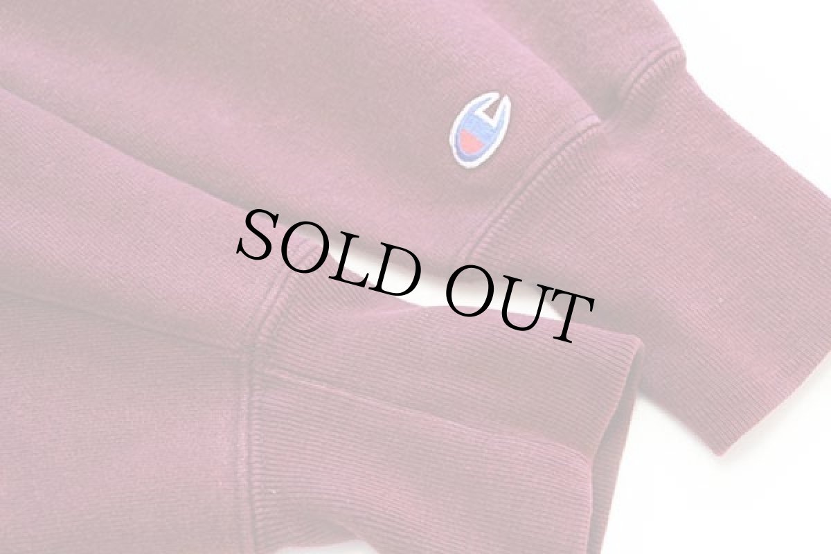 画像6: 90s USA製 Championチャンピオン UNIVERSITY OF MASSACHUSETTS リバースウィーブ スウェットパーカー バーガンディ XL (6)