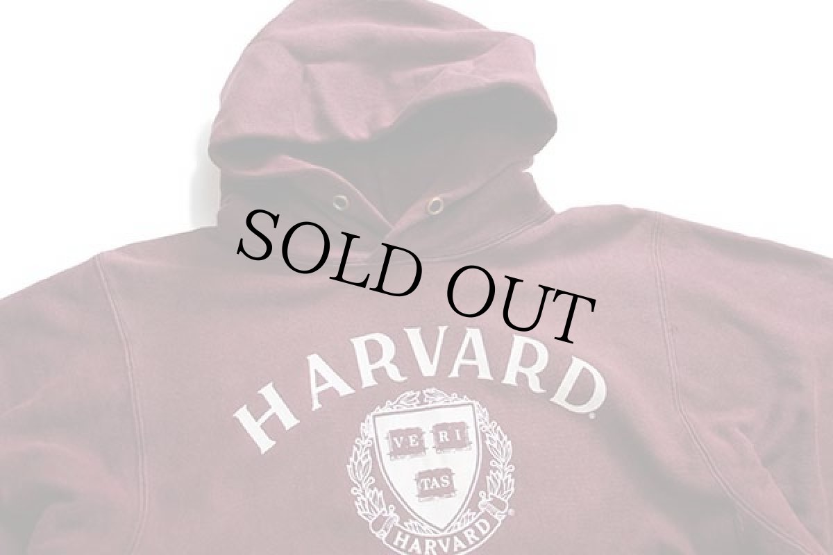 画像3: 90s USA製 Championチャンピオン HARVARD リバースウィーブ スウェットパーカー バーガンディ M (3)