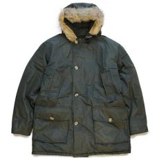 画像1: 00s USA製 WOOLRICH JOHN RICH&BROS ウールリッチ コヨーテファー アークティックパーカー ダウンコート オリーブ L★B B-9タイプ (1)