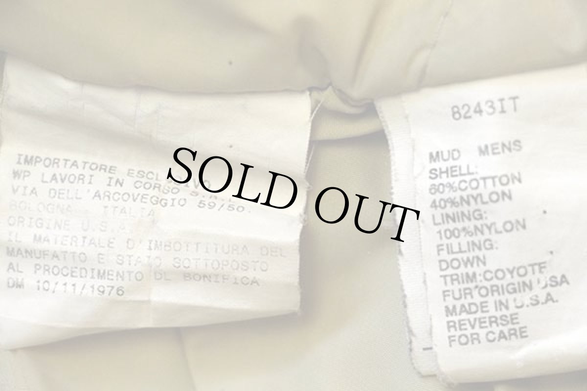 画像6: 00s USA製 WOOLRICH JOHN RICH&BROS ウールリッチ コヨーテファー アークティックパーカー ダウンコート オリーブ L★B B-9タイプ (6)