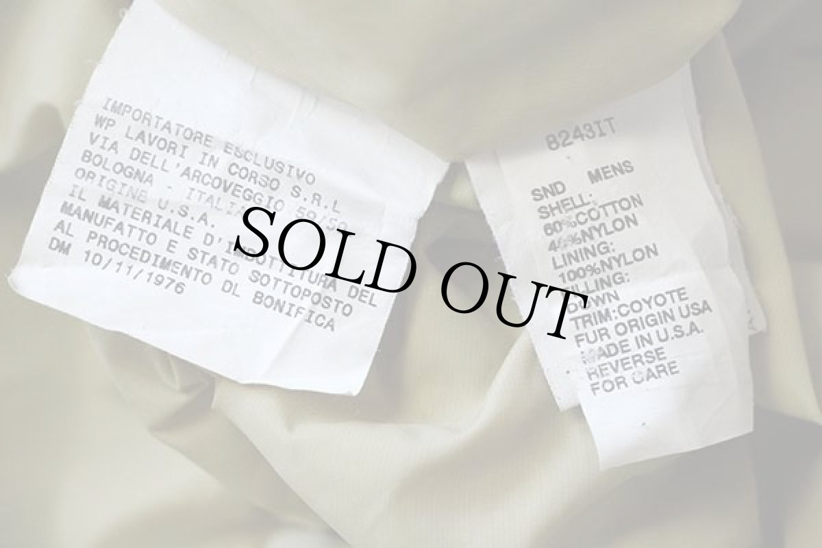 画像5: 00s USA製 WOOLRICH JOHN RICH&BROS ウールリッチ コヨーテファー アークティックパーカー ダウンコート カーキ 2XL★特大 B-9タイプ (5)