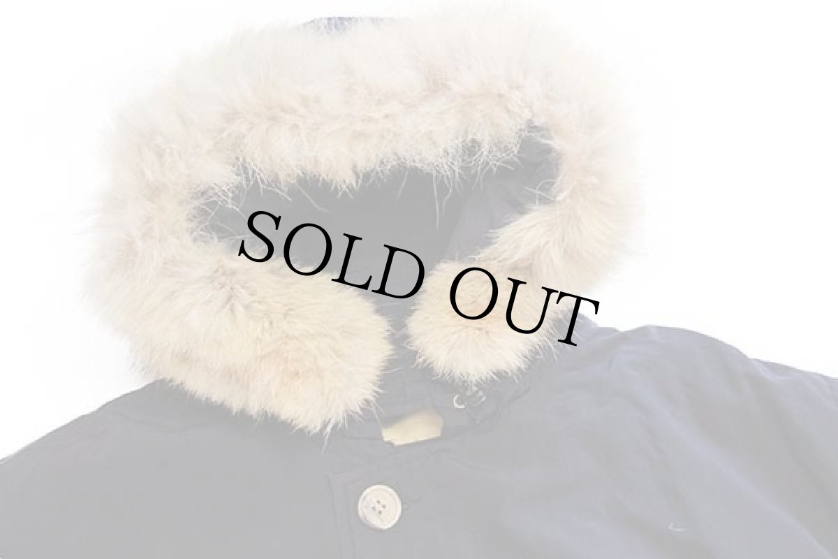 画像3: 00s USA製 WOOLRICH JOHN RICH&BROS ウールリッチ コヨーテファー アークティックパーカー ダウンコート 紺 M★B-9タイプ (3)