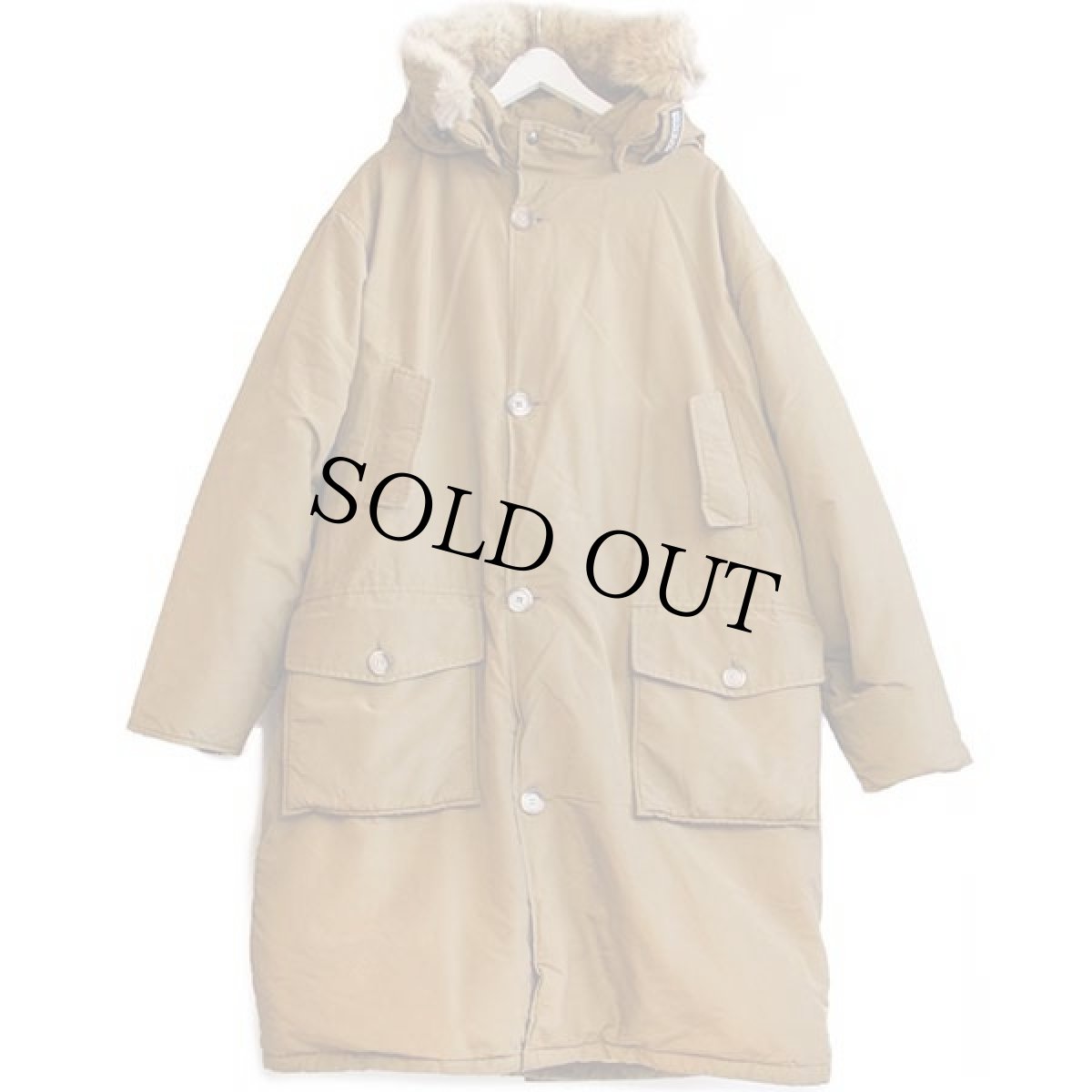 画像2: 00s USA製 WOOLRICH JOHN RICH&BROS ウールリッチ コヨーテファー アークティックパーカー ロング ダウンコート 茶 2XL★特大 B-9タイプ (2)
