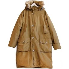 画像2: 00s USA製 WOOLRICH JOHN RICH&BROS ウールリッチ コヨーテファー アークティックパーカー ロング ダウンコート 茶 2XL★特大 B-9タイプ (2)