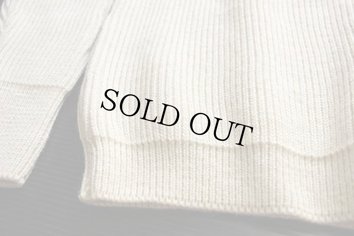 画像6: 80s 英国製 Peter Stormピーターストーム サドルショルダー ローゲージ ウールニット セーター ナチュラル XL (6)