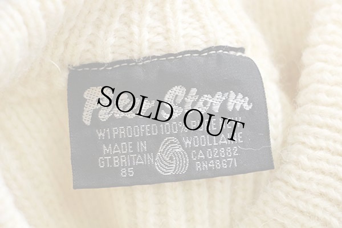 画像4: 80s 英国製 Peter Stormピーターストーム サドルショルダー ローゲージ ウールニット セーター ナチュラル XL (4)