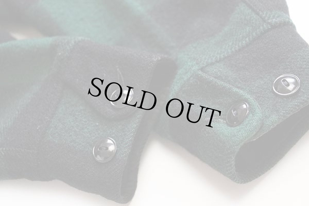 画像7: 60s L.L.Bean 筆記体タグ バッファローチェック ウールジャケット 緑×黒 46 (7)