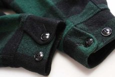 画像7: 60s L.L.Bean 筆記体タグ バッファローチェック ウールジャケット 緑×黒 46 (7)