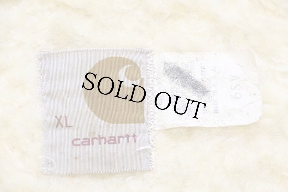 画像4: 70s USA製 carharttカーハート ボアライナー ダックベスト 茶 XL (4)