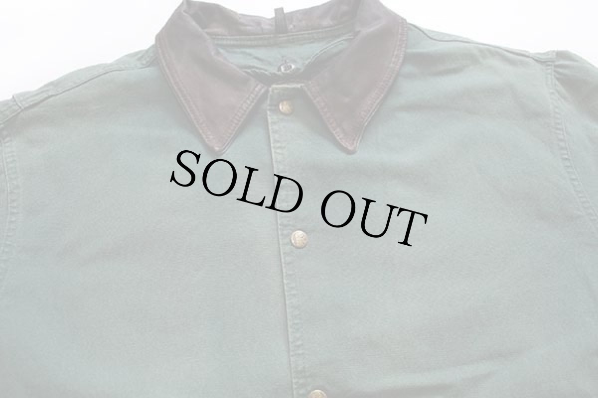 画像3: 90s USA製 Woolrichウールリッチ ラグ柄 ウールライナー コットン フィールドコート 緑 XL★ジャケット (3)