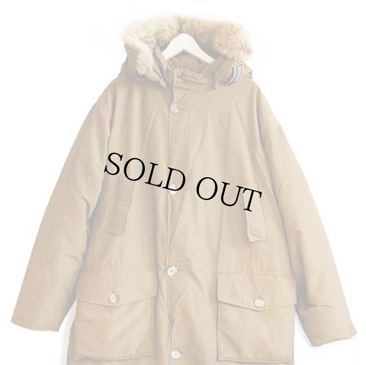 画像1: 00s USA製 WOOLRICH JOHN RICH&BROS ウールリッチ コヨーテファー アークティックパーカー ロング ダウンコート 茶 2XL★特大 B-9タイプ (1)