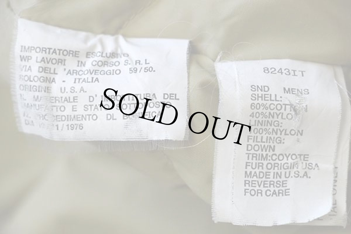 画像5: 00s USA製 WOOLRICH JOHN RICH&BROS ウールリッチ コヨーテファー アークティックパーカー ダウンコート カーキ M★B-9タイプ (5)