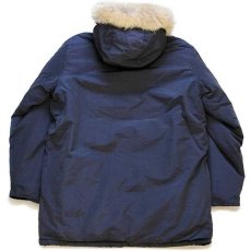 画像2: 00s USA製 WOOLRICH JOHN RICH&BROS ウールリッチ コヨーテファー アークティックパーカー ダウンコート 紺 M★B-9タイプ (2)