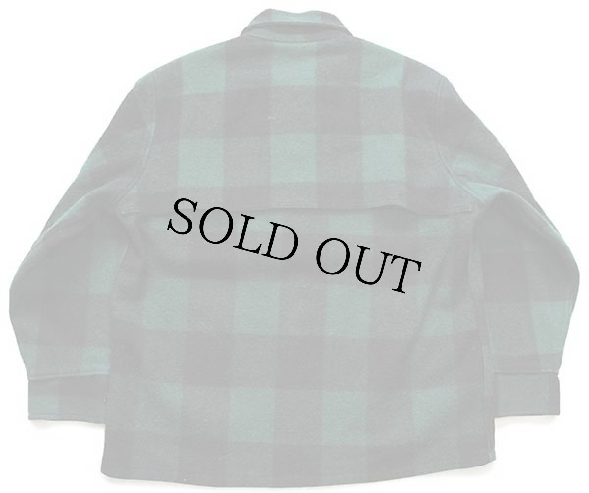 画像2: 60s L.L.Bean 筆記体タグ バッファローチェック ウールジャケット 緑×黒 46 (2)