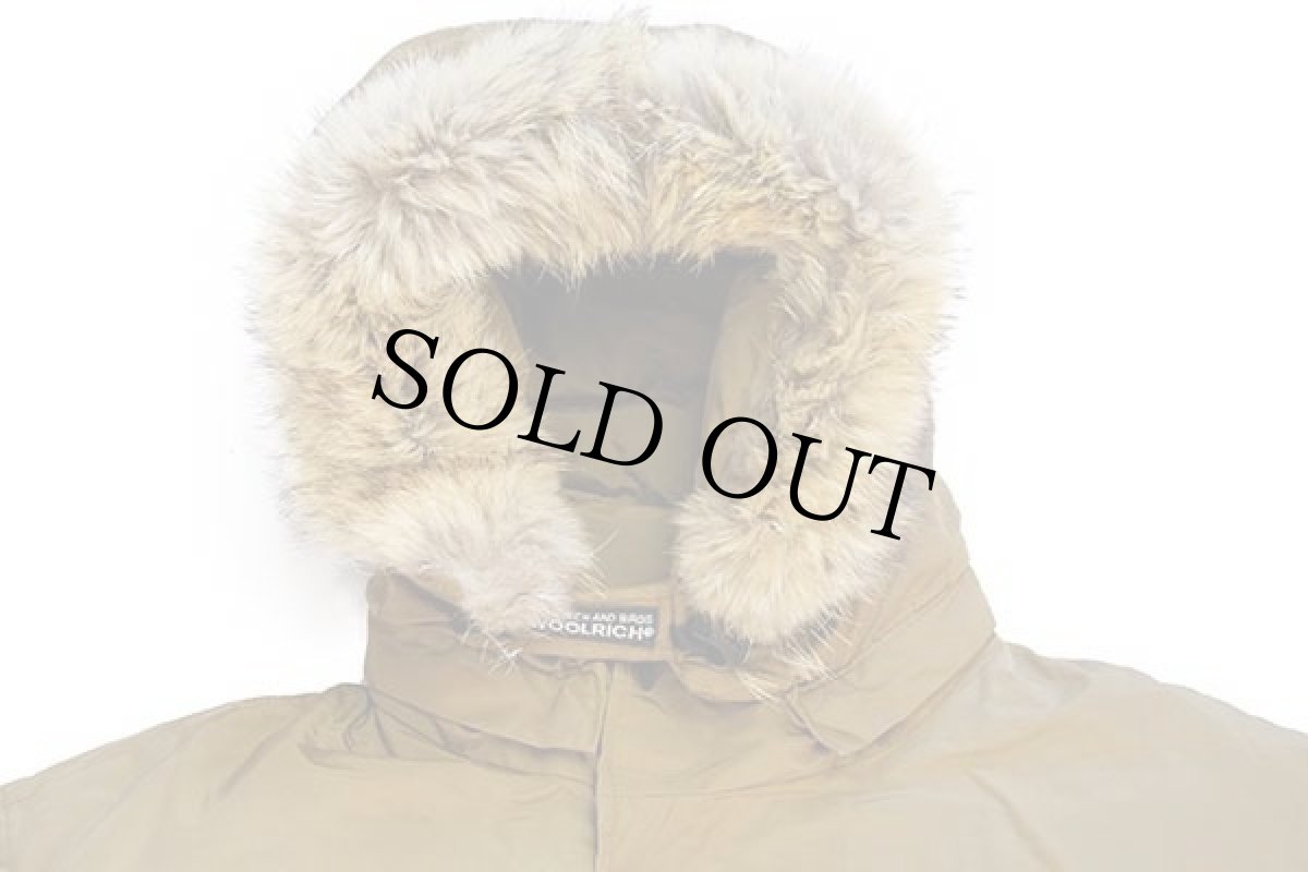 画像4: 00s USA製 WOOLRICH JOHN RICH&BROS ウールリッチ コヨーテファー アークティックパーカー ロング ダウンコート 茶 2XL★特大 B-9タイプ (4)