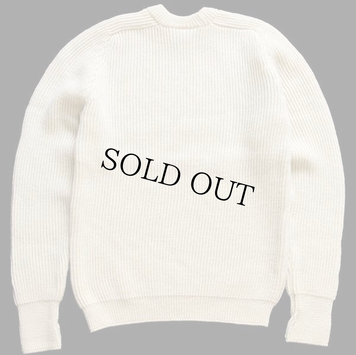 画像2: 80s 英国製 Peter Stormピーターストーム サドルショルダー ローゲージ ウールニット セーター ナチュラル XL (2)