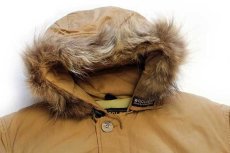 画像3: 00s USA製 WOOLRICH JOHN RICH&BROS ウールリッチ コヨーテファー アークティックパーカー ダウンコート カーキ M★B-9タイプ (3)