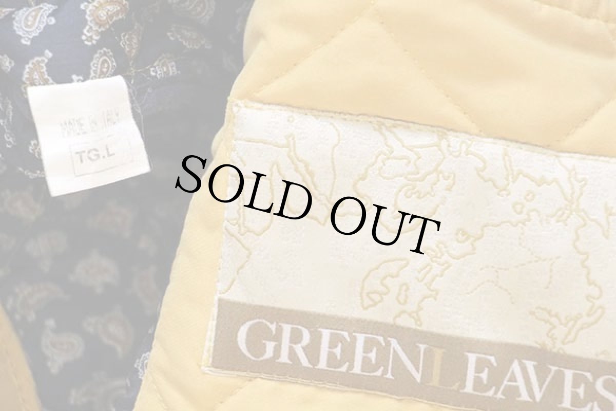 画像4: 90s イタリア製 GREENLEAVES ペイズリー総柄ライナー キルティングジャケット マスタード L (4)