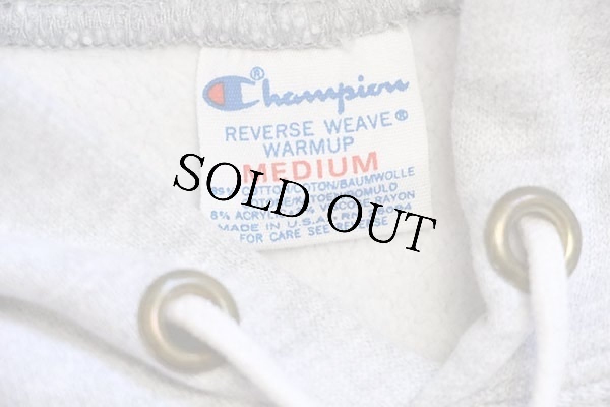 画像4: 80s USA製 Championチャンピオン UCLA 刺繍 リバースウィーブ スウェットパーカー 杢グレー M (4)