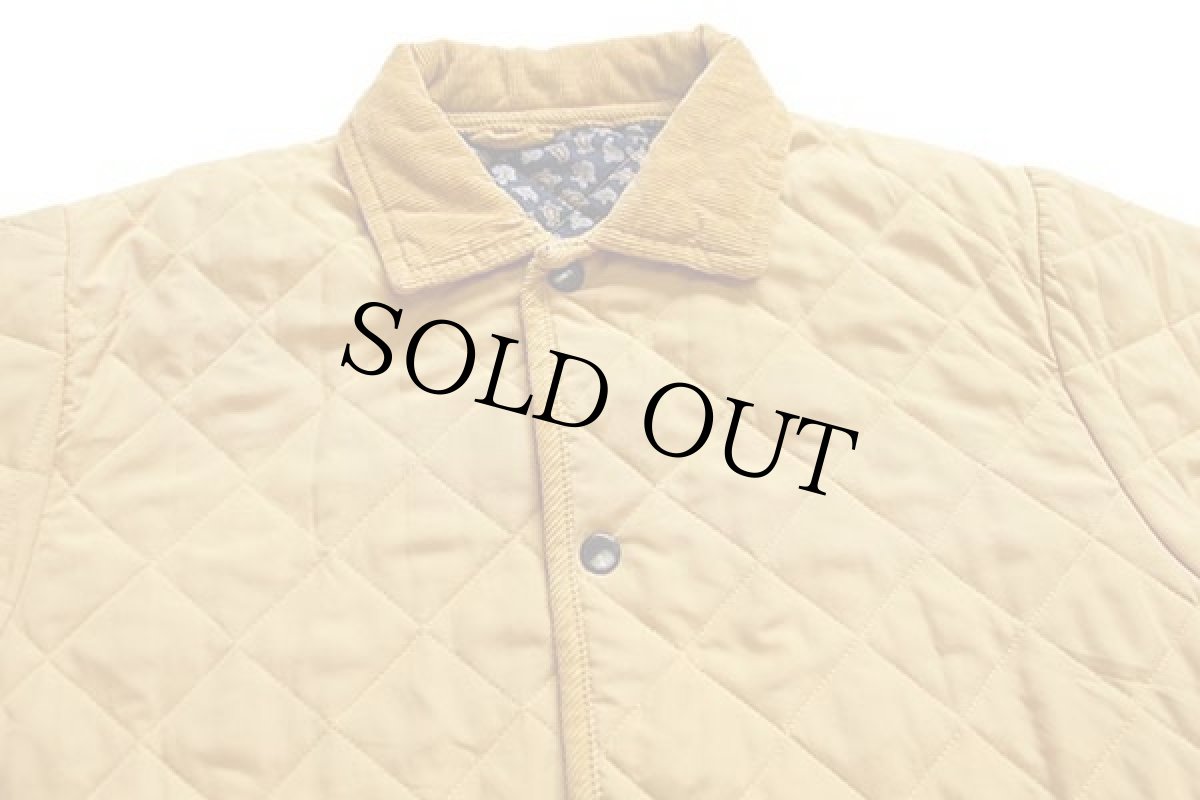 画像3: 90s イタリア製 GREENLEAVES ペイズリー総柄ライナー キルティングジャケット マスタード L (3)