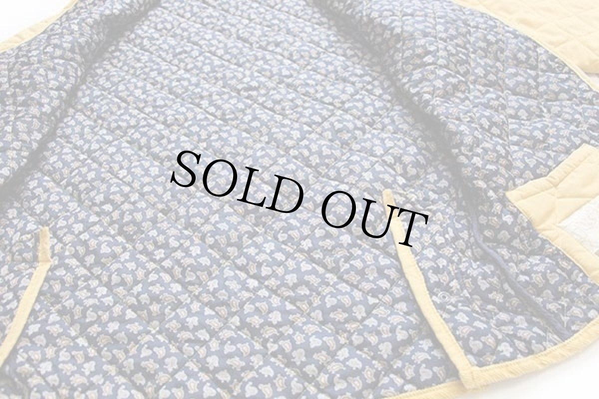 画像5: 90s イタリア製 GREENLEAVES ペイズリー総柄ライナー キルティングジャケット マスタード L (5)