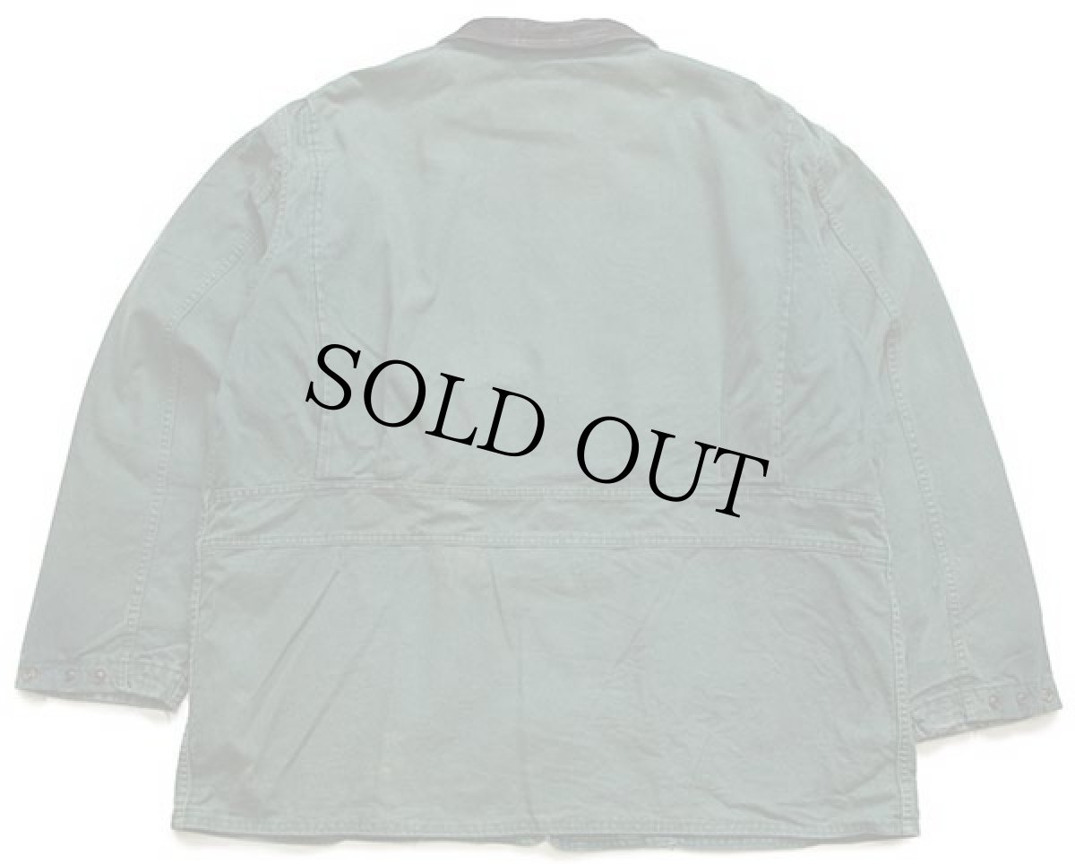 画像2: 90s USA製 Woolrichウールリッチ ラグ柄 ウールライナー コットン フィールドコート 緑 XL★ジャケット (2)