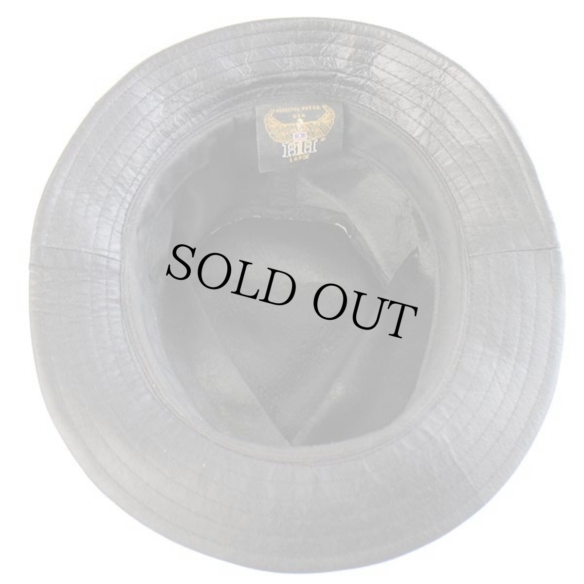 画像6: HENSCHEL HAT ヘンシェル レザー フェドラハット ブラック L (6)