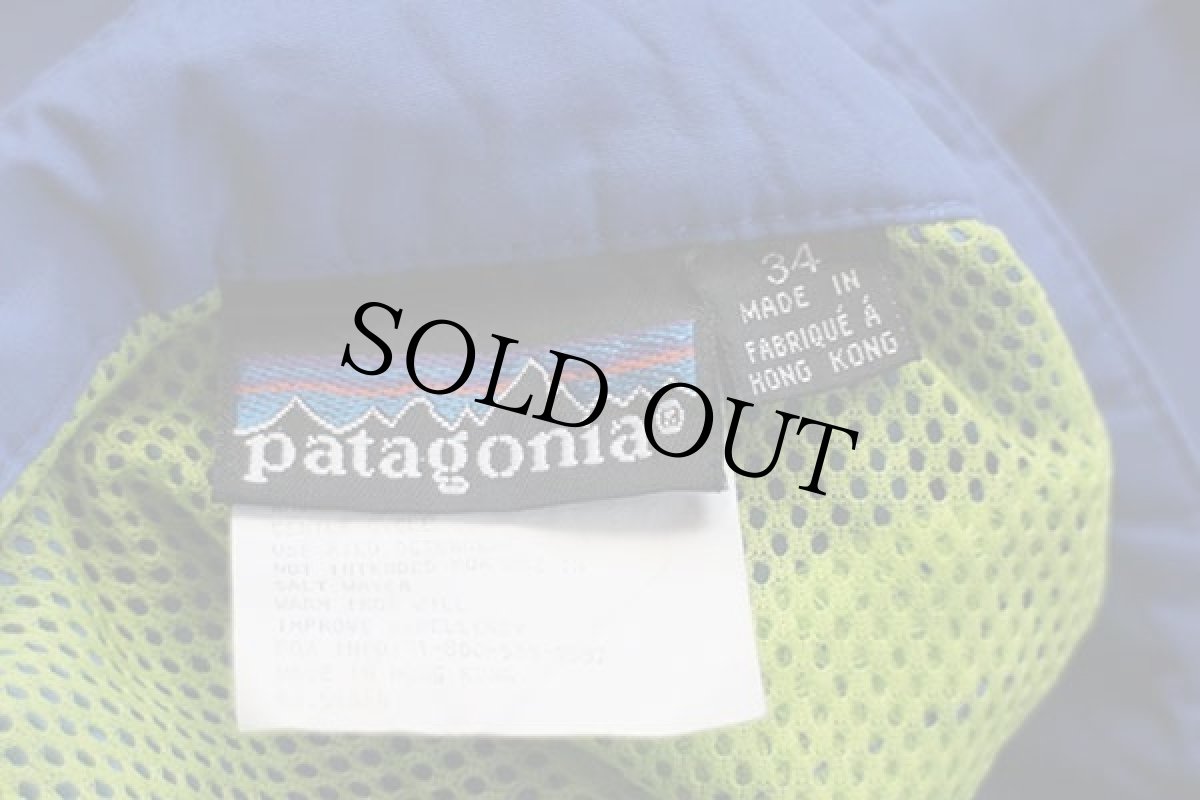 画像6: 90s patagoniaパタゴニア サイドジップ パデット ナイロン オーバーオール 青 34★パンツ (6)