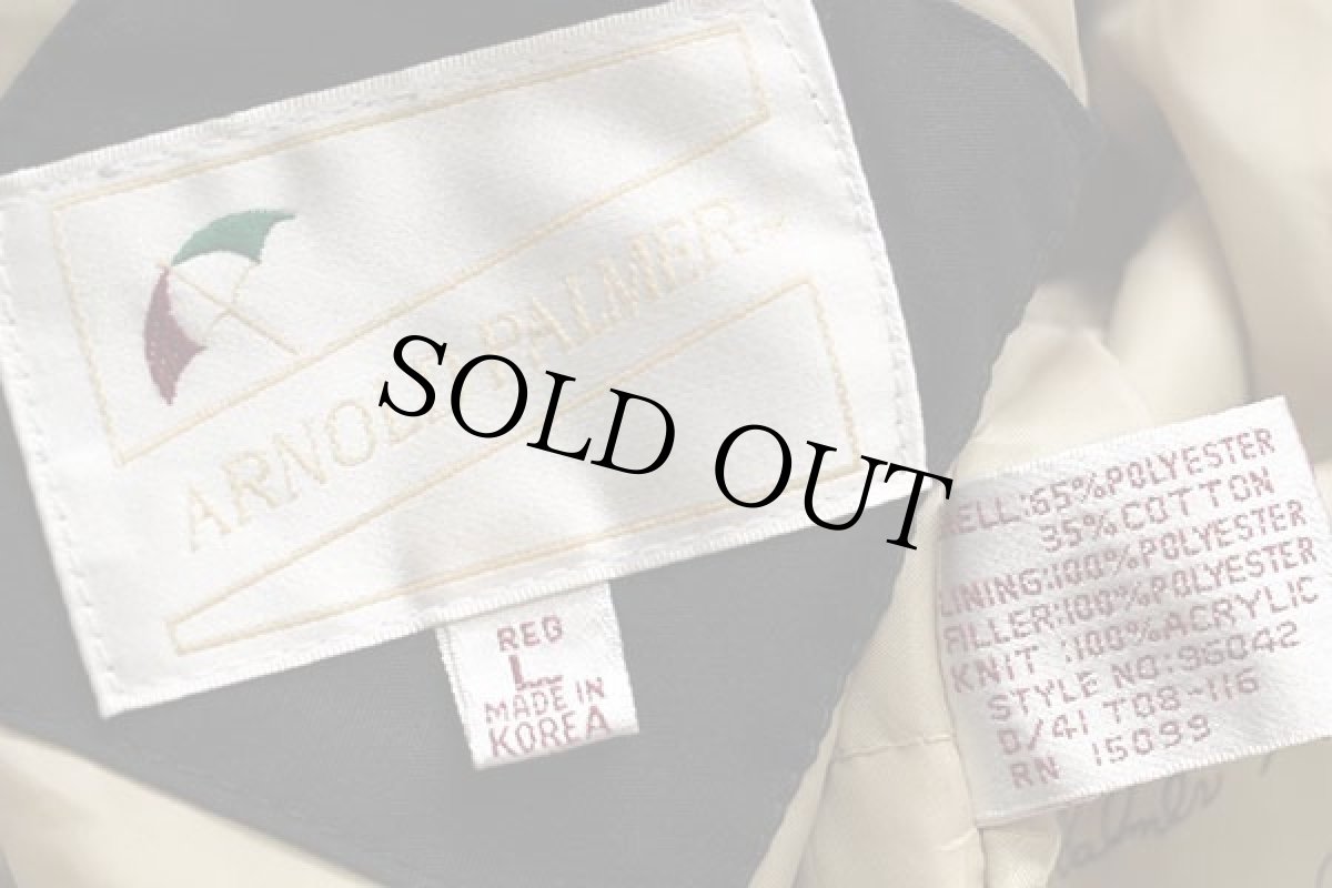 画像4: 80s ARNOLD PALMER アーノルドパーマー 中綿入り ダービージャケット 黒 L-R (4)