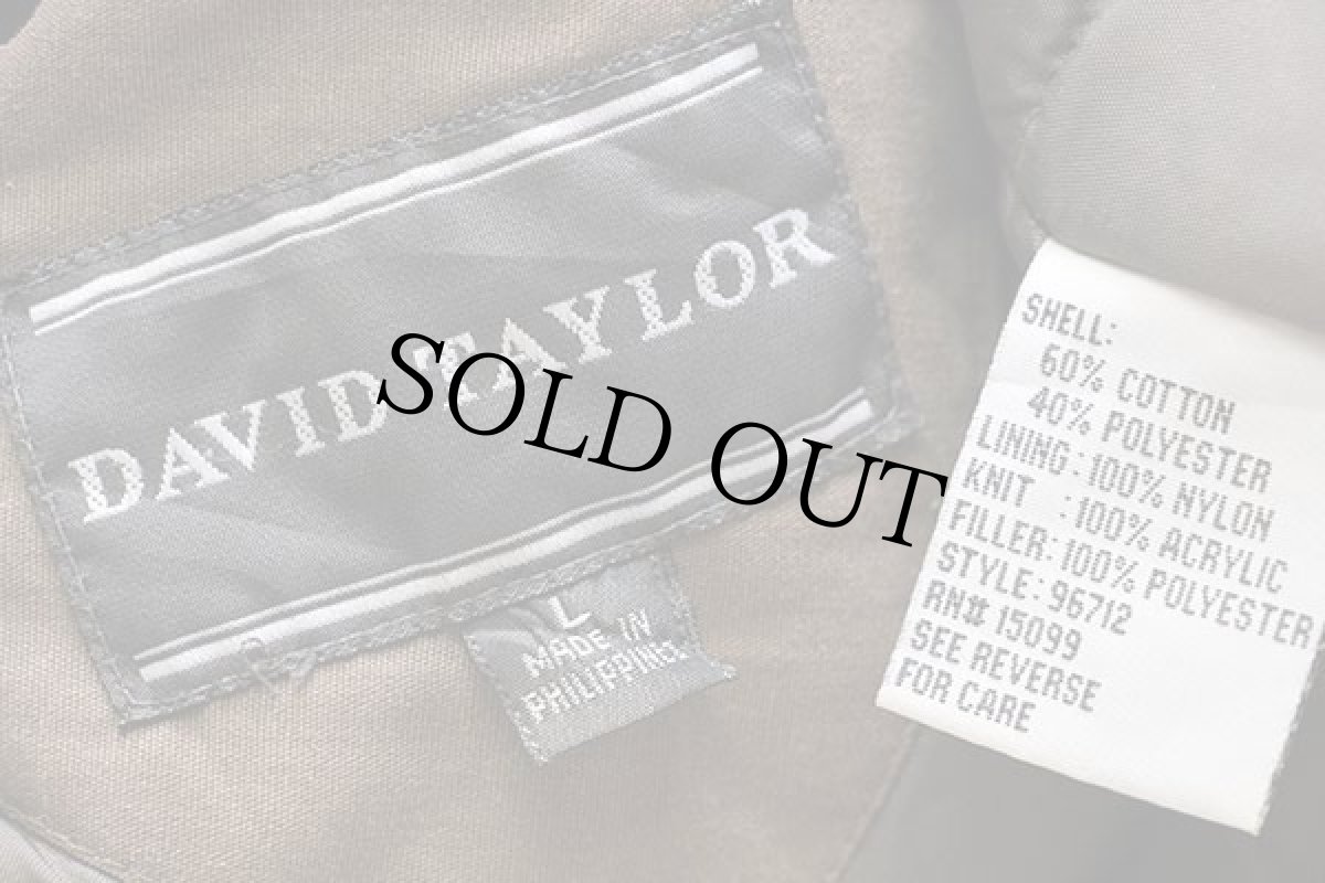 画像4: 90s DAVID TAYLOR 中綿入り ダービージャケット グレーブラウン L (4)