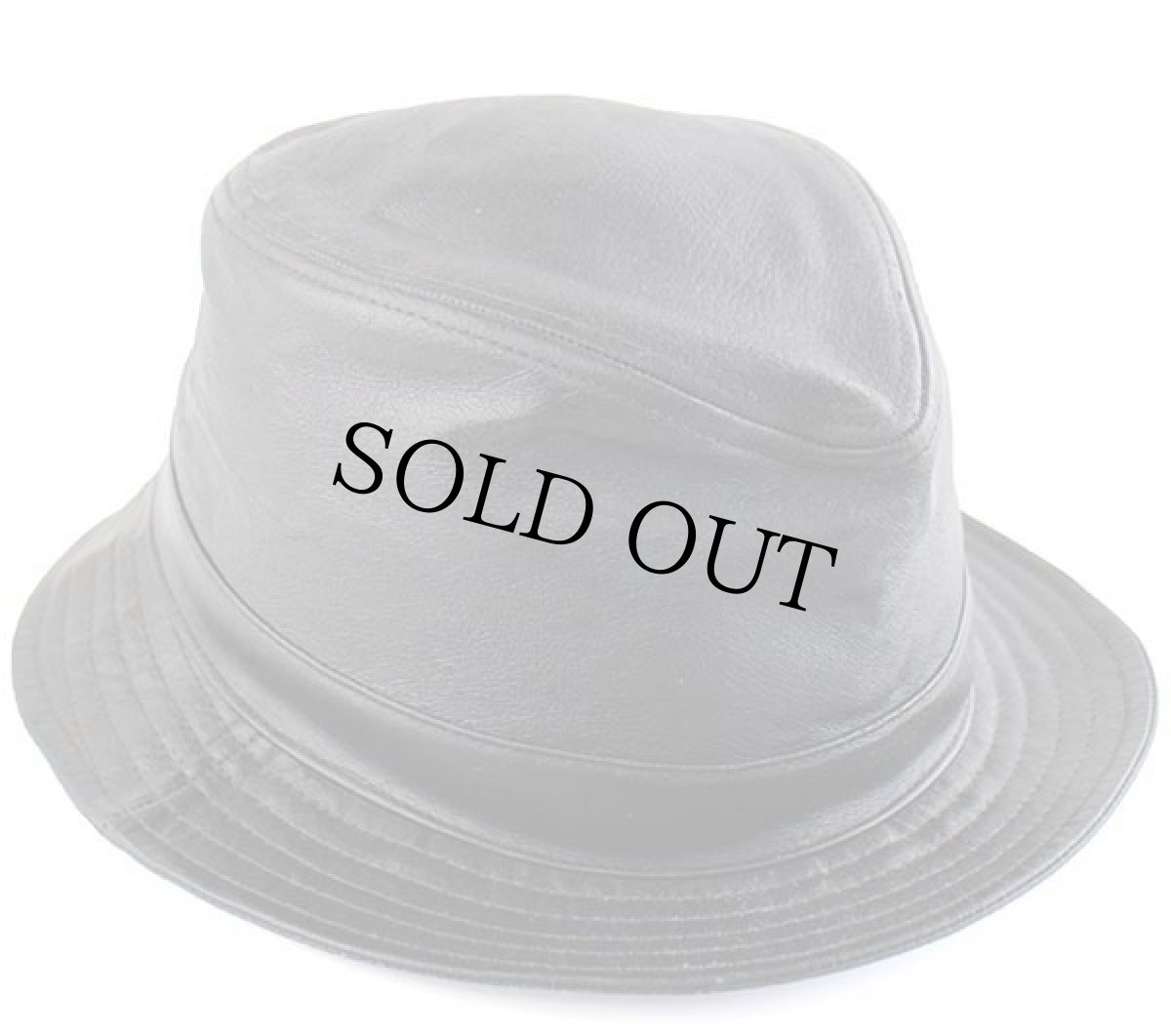 画像3: HENSCHEL HAT ヘンシェル レザー フェドラハット ブラック L (3)