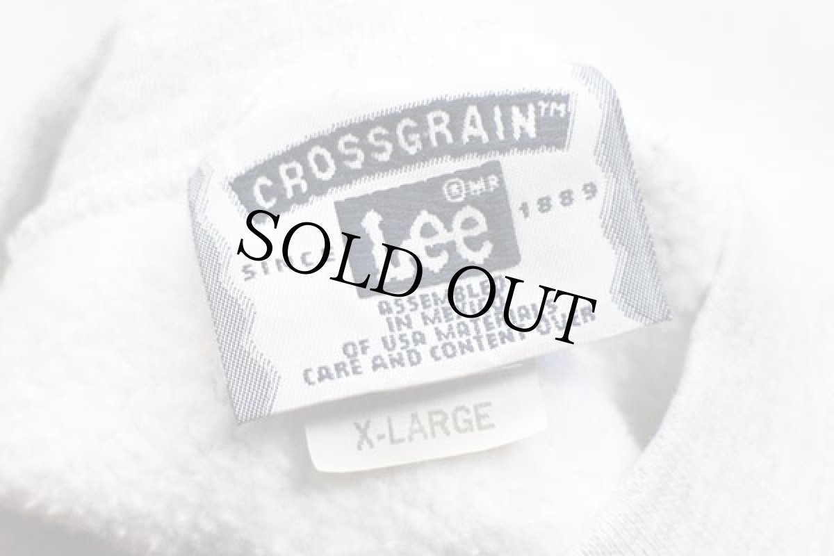 画像4: 90s Leeリー Veryfine ロゴ刺繍 リバースウィーブ スウェット 杢ライトグレー XL (4)