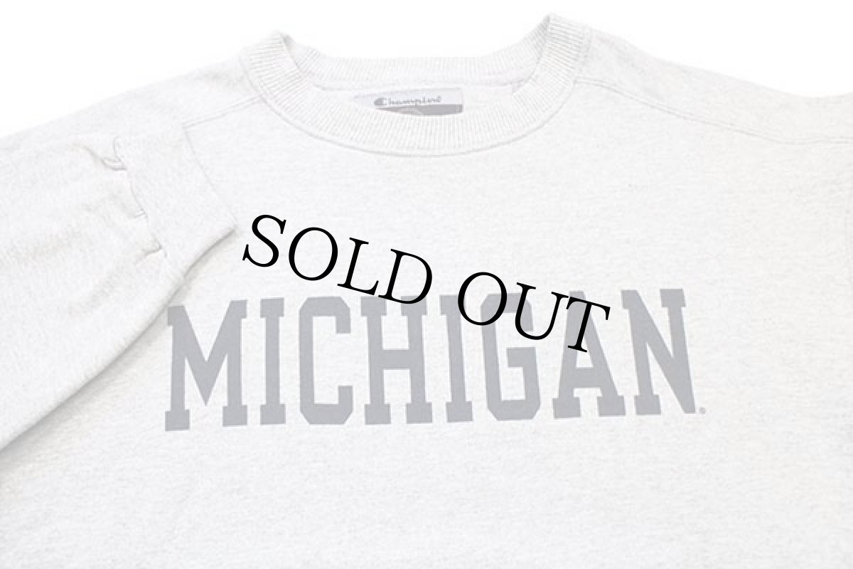 画像3: 00s メキシコ製 Championチャンピオン MICHIGAN スウェット 杢グレー L (3)