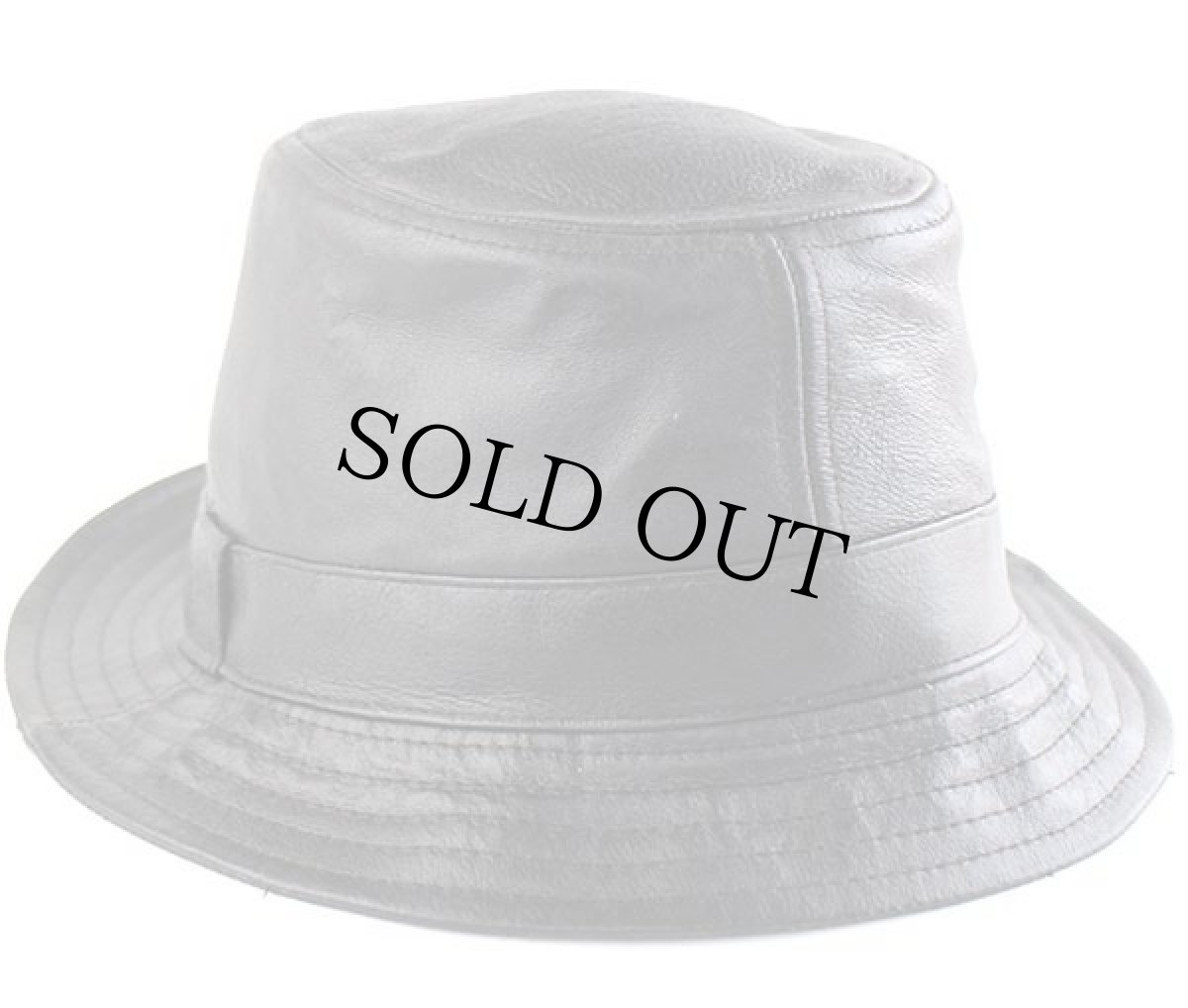 画像4: HENSCHEL HAT ヘンシェル レザー フェドラハット ブラック L (4)