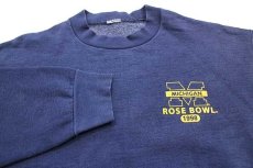 画像3: 90s MICHIGAN ROSE BOWL 1998 両面ひび割れプリント スウェット 紺 (3)