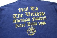 画像4: 90s MICHIGAN ROSE BOWL 1998 両面ひび割れプリント スウェット 紺 (4)