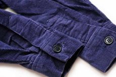 画像6: 00s FFA NEVADA チェーン刺繍&ピンズ&パッチ付き コットン コーデュロイ ファーマーズジャケット 紺 36 (6)