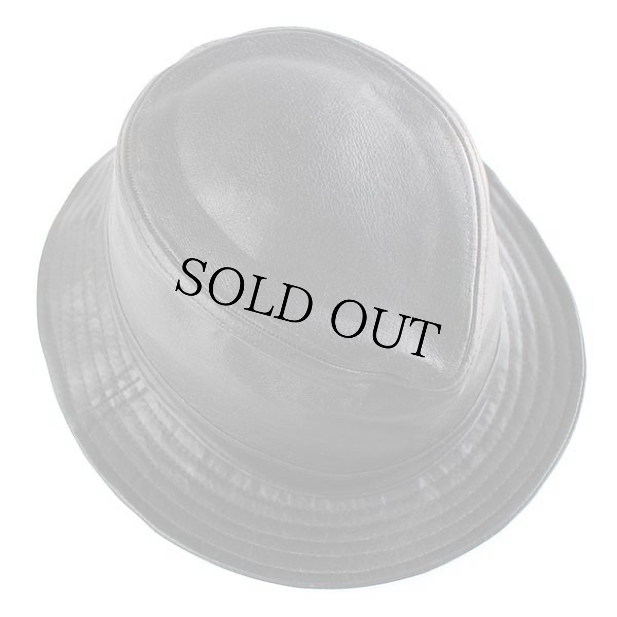 画像5: HENSCHEL HAT ヘンシェル レザー フェドラハット ブラック L (5)