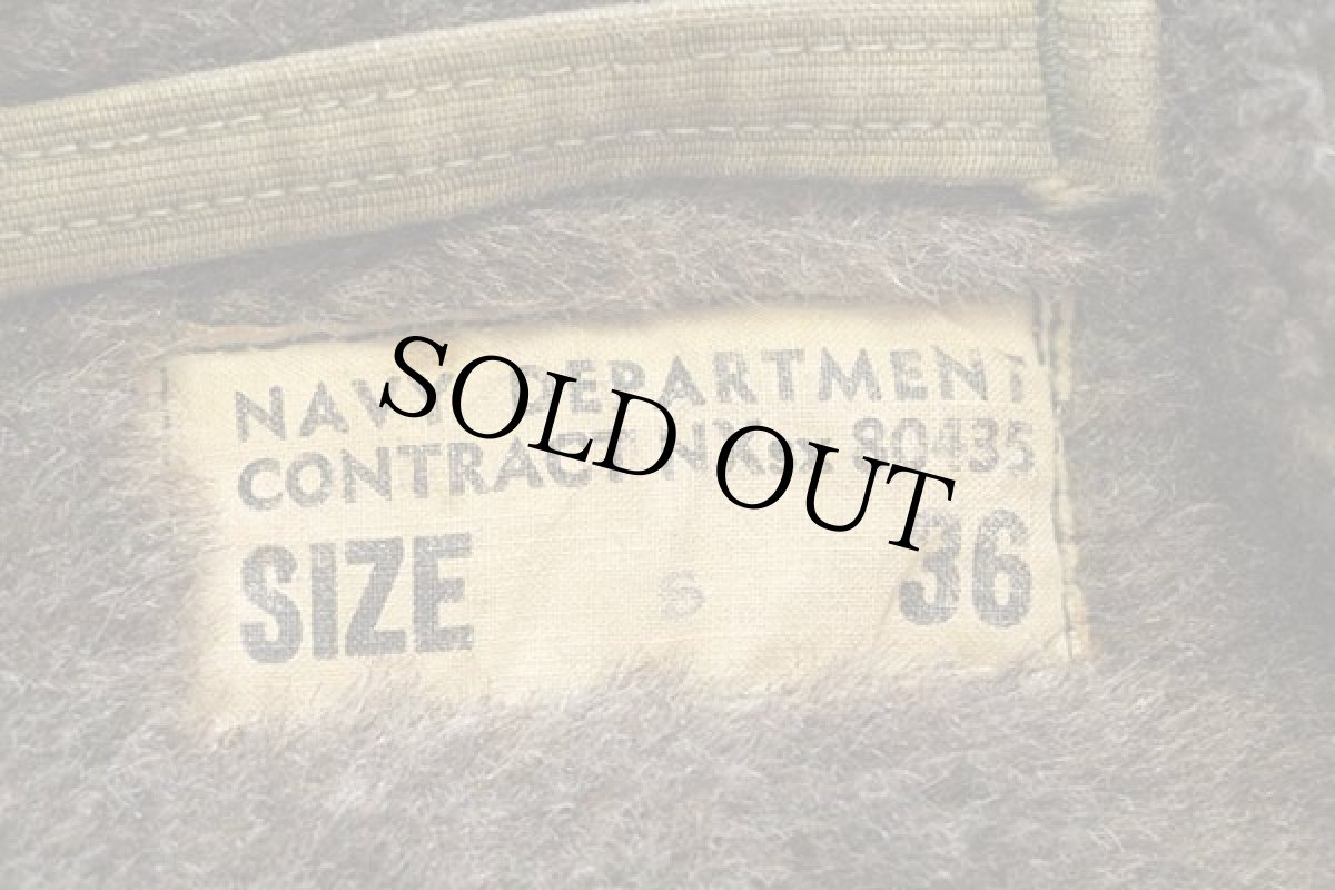 画像4: 40s 米軍 U.S.NAVY アルパカライナー N-1 デッキジャケット ボロ オリーブドラブ 36 (4)