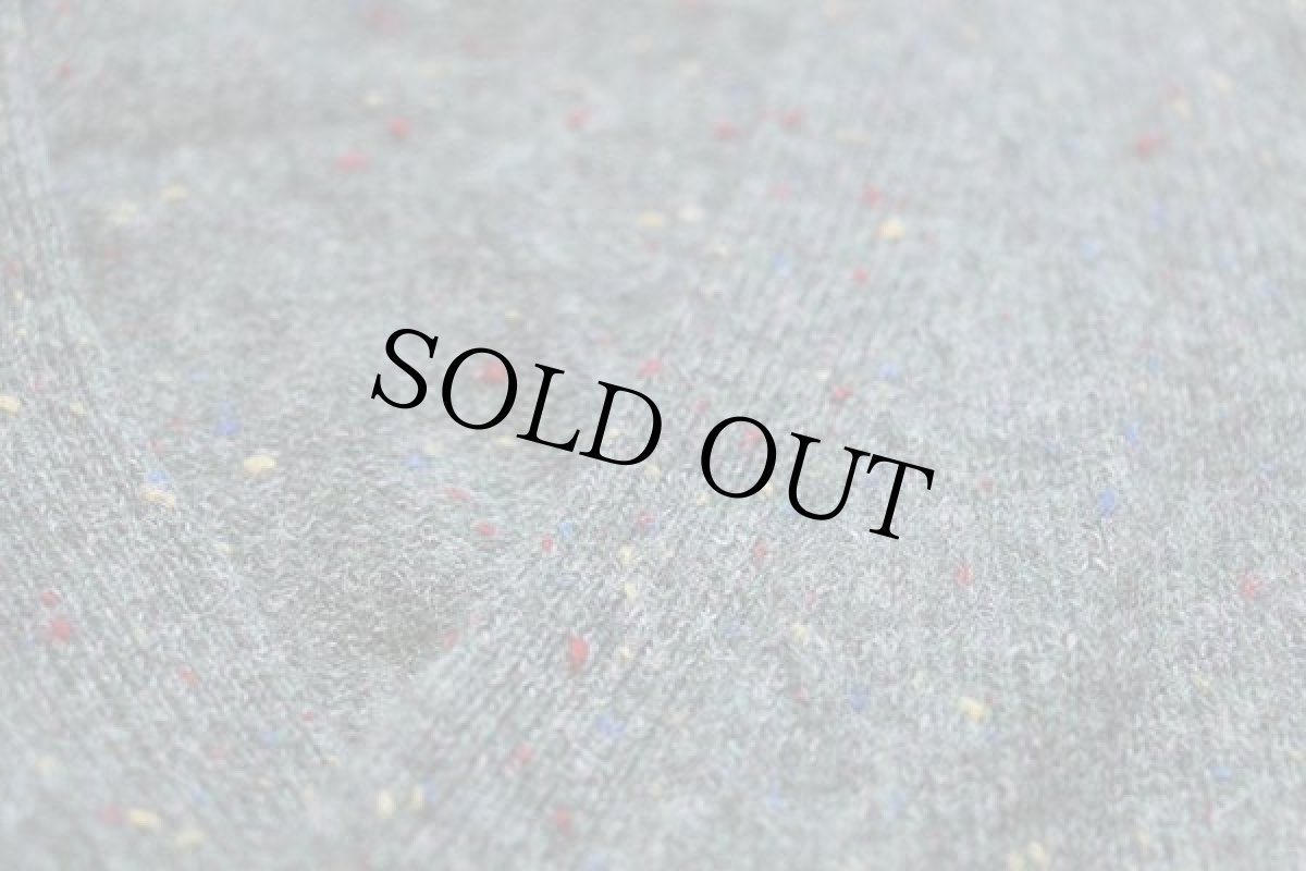 画像6: 80s Lord Canepari ネップ入り ウールニット ベスト カーディガン ミックス L (6)