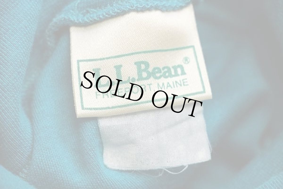 画像4: 90s L.L.Bean タートルネック 無地 コットン カットソー エメラルドグリーン (4)